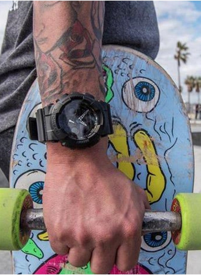 CASIO Mens Watch G-Shock Analog Digital GA100-1A1 3-Eye Wristwatch  - Image 4