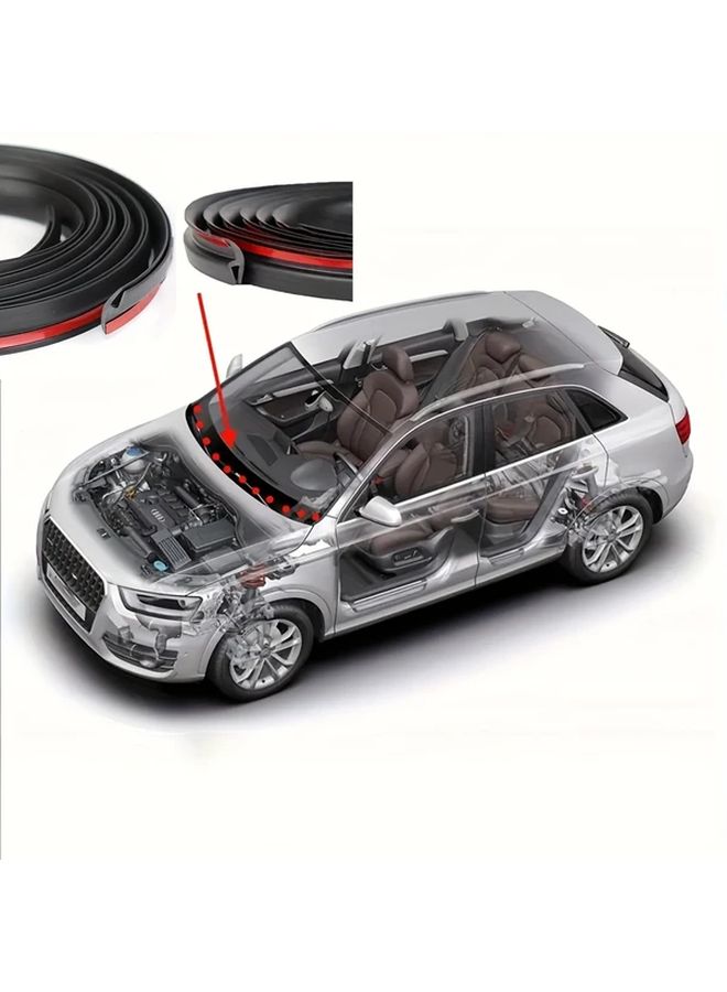 H Shaped Rubber Seal Strip For Car Windshield Rear Window And Sunroof 1 7m - Image 5