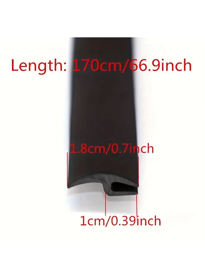 H Shaped Rubber Seal Strip For Car Windshield Rear Window And Sunroof 1 7m - Image 3