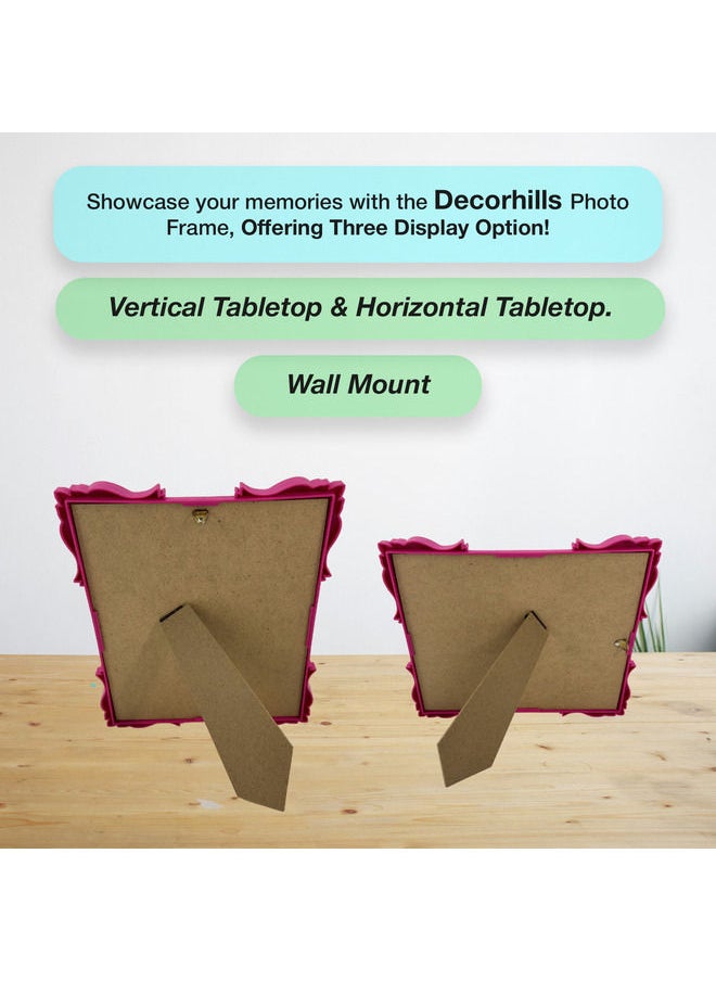 Decorhills Photo Frame Single with Tabletop & Wall Mount Display for 6x8 inch Photo Size, Ideal Addition to Any Décor Elegant Pink Frame, 1-Piece  - Image 3