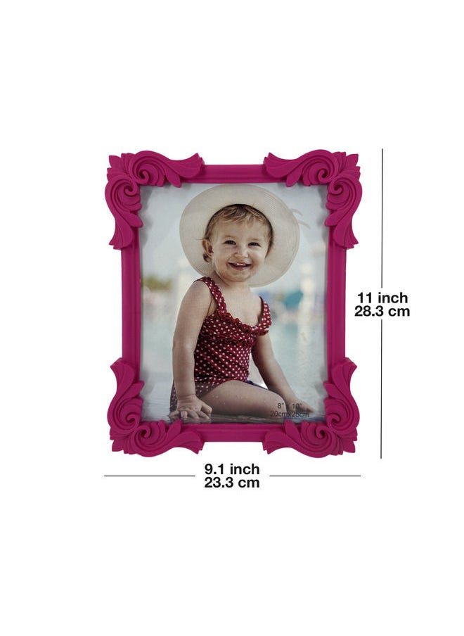 Decorhills Photo Frame Single with Tabletop & Wall Mount Display for 6x8 inch Photo Size, Ideal Addition to Any Décor Elegant Pink Frame, 1-Piece  - Image 4