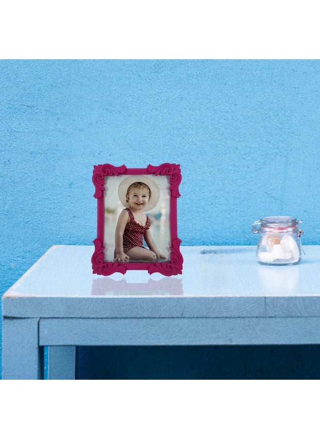 Decorhills Photo Frame Single with Tabletop & Wall Mount Display for 6x8 inch Photo Size, Ideal Addition to Any Décor Elegant Pink Frame, 1-Piece  - Image 2