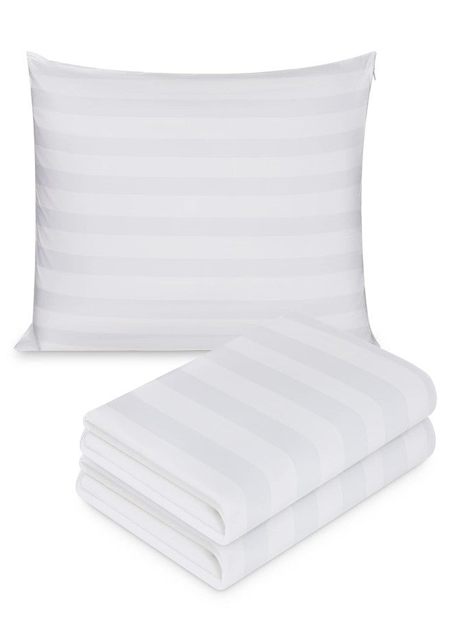 Continental Bedding Damask Zippered Pillow Protector - Set of 2 Pillow Cover King Size 20"x36", Cotton Pillow Protector - 300 Thread Count Hypoallergenic Pillow Case, Breathable Pillow Encasement - Image 1