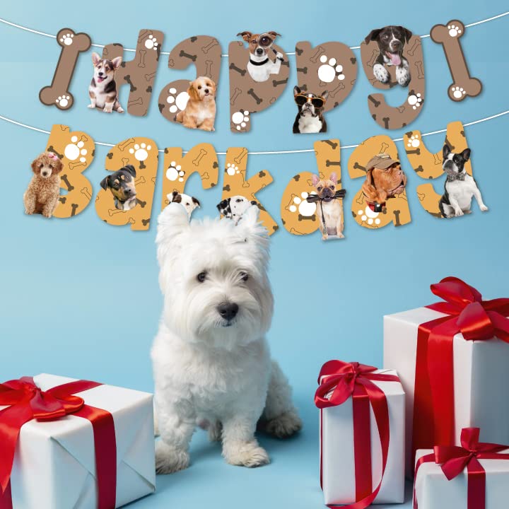 Festiko® 1 Pc Happy Barkday Banner With Ribbon For Dog's Birthday, Hanging Decoration Supplies For Dogs, Dog Birthday Supplies, Pet Birthday Decoration - Image 5