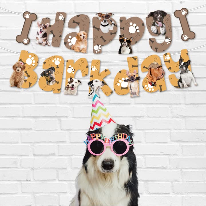 Festiko® 1 Pc Happy Barkday Banner With Ribbon For Dog's Birthday, Hanging Decoration Supplies For Dogs, Dog Birthday Supplies, Pet Birthday Decoration - Image 4