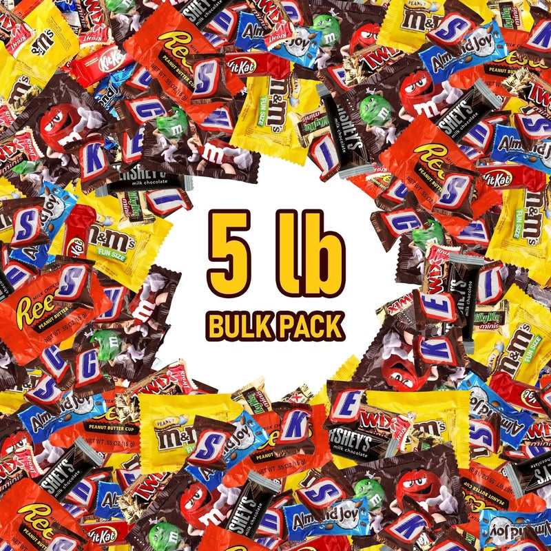 Assorted Chocolate Candy Mix - Individually Wrapped Milk, Dark, and White Chocolates - 5lb Bulk Variety Pack for Snacking, Sharing, and Gifting - Ideal for Home, Office, and Events - Image 4