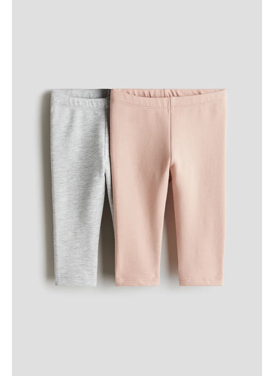 اتش اند ام 2-Pack Cotton Leggings With Brushed Inside
