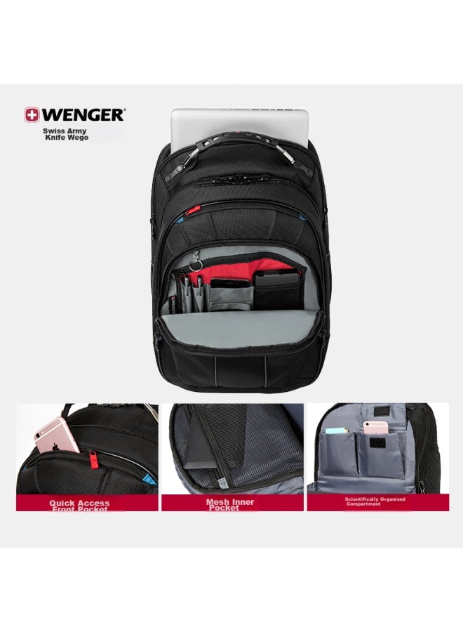 Wenger Swiss Army Knife 17.3-inch Laptop Bag, Business Backpack For Men, Large Capacity, Multifunctional, High-end Feel - Image 4