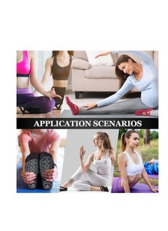 ULHYC 2 Pairs Girls Yoga Socks Strap Non-slip Yoga Socks for Women,Unisex Yoga Special Slipper Socks Ballet Dance Socks Anti-Skid Socks Black Grey  - Image 2
