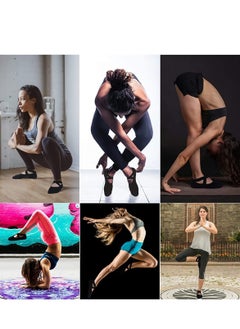 ULHYC 2 Pairs Girls Yoga Socks Strap Non-slip Yoga Socks for Women,Unisex Yoga Special Slipper Socks Ballet Dance Socks Anti-Skid Socks Black Grey  - Image 4