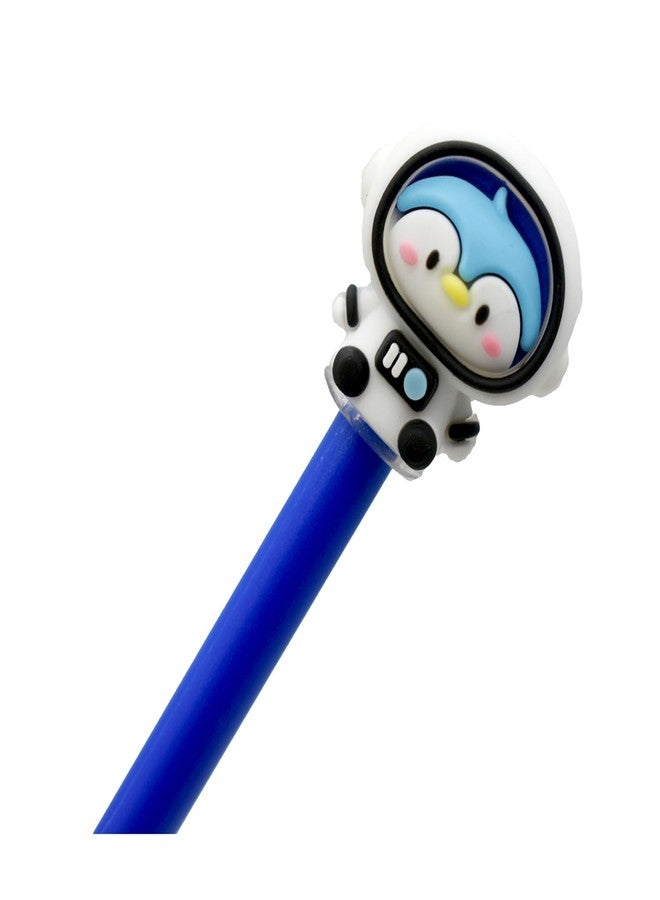 Lopenle 6PCS Adorable Astronaut Pens Penguin Pen CatBear Spaceman Pen Planet Gel Pen Novelty Fox Animal Pens Black Ink 0.5mm For School Office Home Stationery Store - Image 3