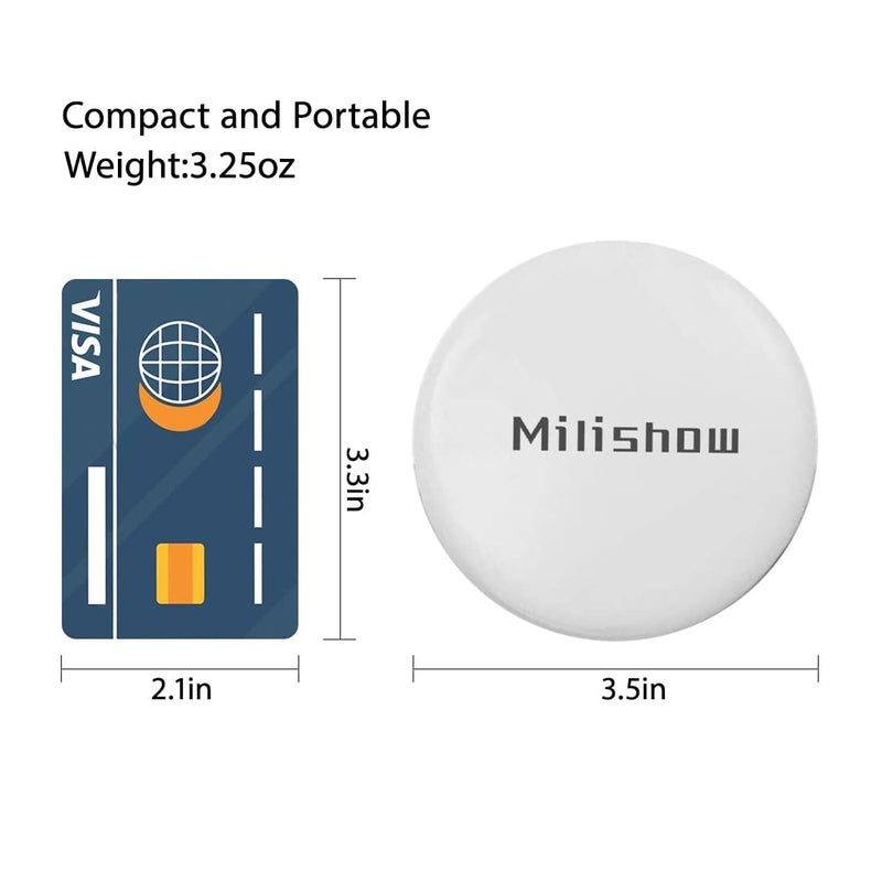 Milishow Compact Mirror with LED Light 1x/10x Magnifying Rechargeable Mirror 3.5in  Dimmable Travel Mirror for Purse Pocket Handheld 2-Sided Makeup Mirror - Image 4