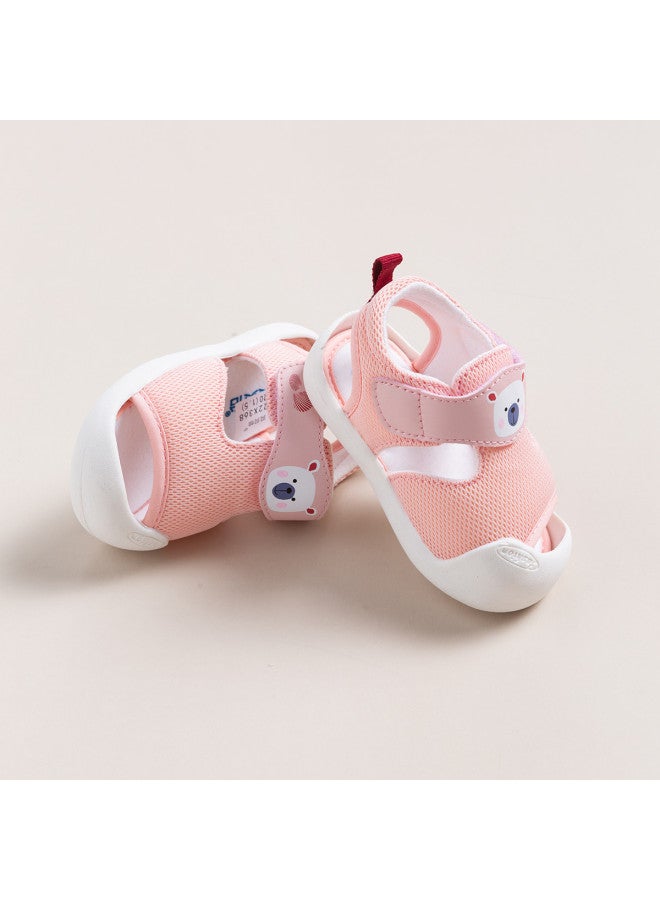 Bornbay summer Baby First Walkers - Wide Toe Anti-collision Bear Design Soft Mesh Shoes - Image 4