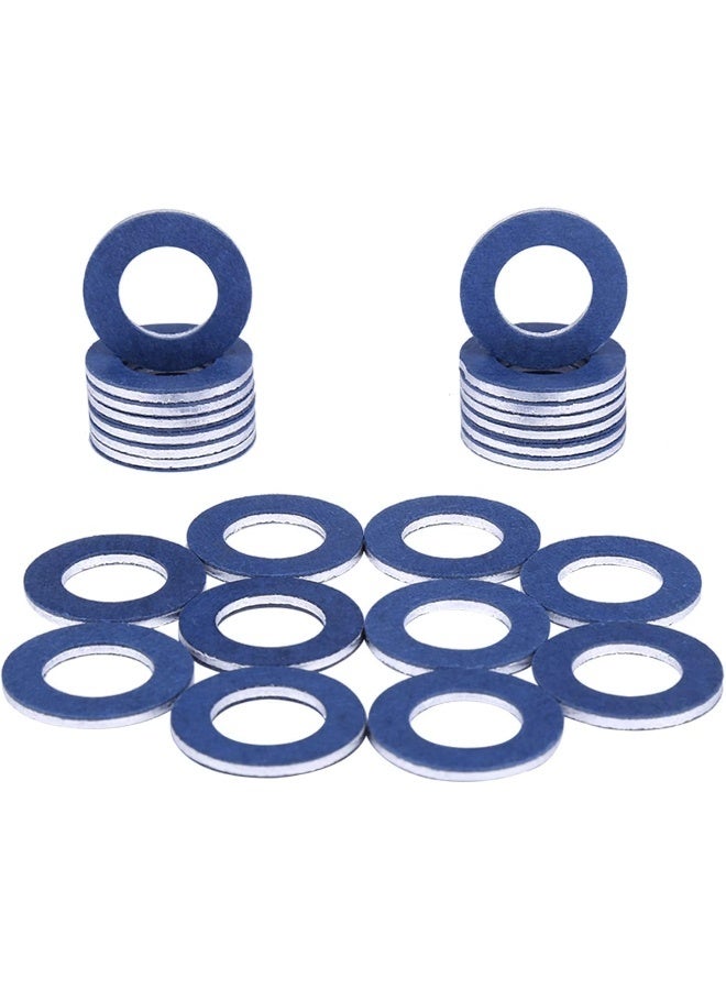 KOROP AUTO PARTS 90430-12031 (24Pcs) Aluminum Oil Drain Plug Gaskets Fits for Toyota Lexus Scion Crush Washer Seals  - Image 1