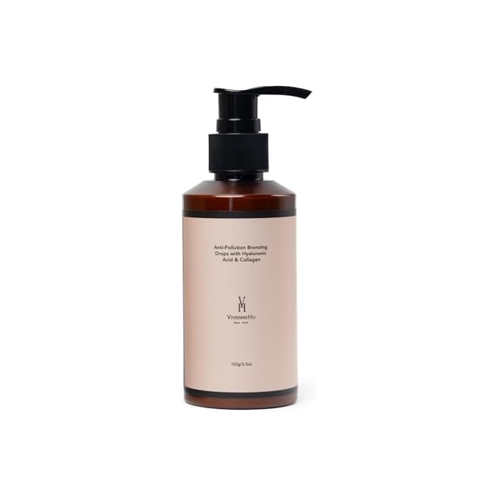 VivienneHu Bronzing Drops, 150g/5.3oz, with Hyaluronic Acid & Collagen, Vegan & Cruelty-Free, Liquid Bronzer, Creates A Sun-Kissed Glow, Pure Gold, Clean Clinical Skincare, Dermatologist-Tested