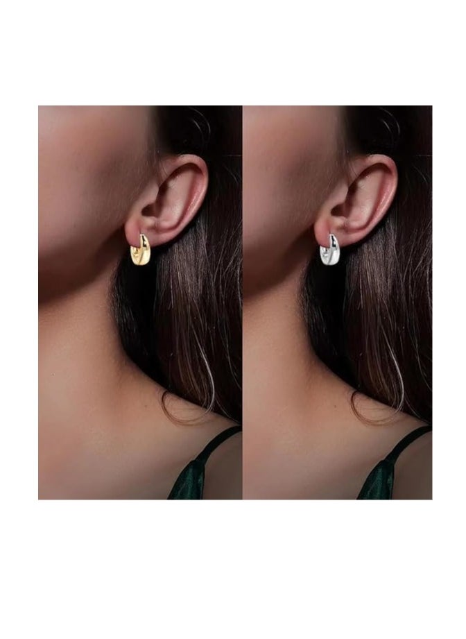 Fayrouz Jewellery Fayrouz Jewelry Hoop Earrings for Women, 18K Gold Plated Lightweight Hypoallergenic Hoop Earrings for Girls, Earrings for All Occasions  - Image 2