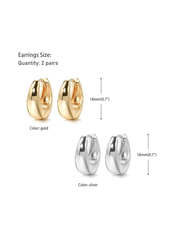 Fayrouz Jewellery Fayrouz Jewelry Hoop Earrings for Women, 18K Gold Plated Lightweight Hypoallergenic Hoop Earrings for Girls, Earrings for All Occasions  - Image 3