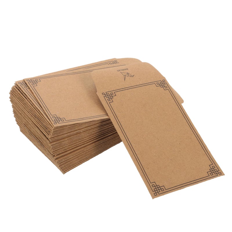 Self Adhesive Kraft Paper Envelopes 100 Pack For Money Seeds Coins Credit Cards - Image 2