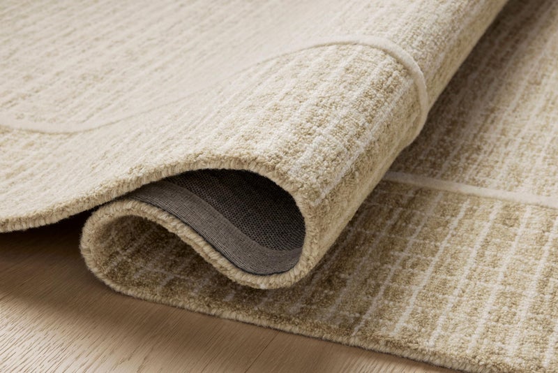 Loloi Chris Loves Julia Briggs Collection, Wheat & Ivory, 2'-6" x 9'-9" Runner Rug â€“ Minimal Gritted Design Area Rugs for Living Room Bedroom Entryway & Hallway No Shed High Traffic Home Decor Rug - Image 3