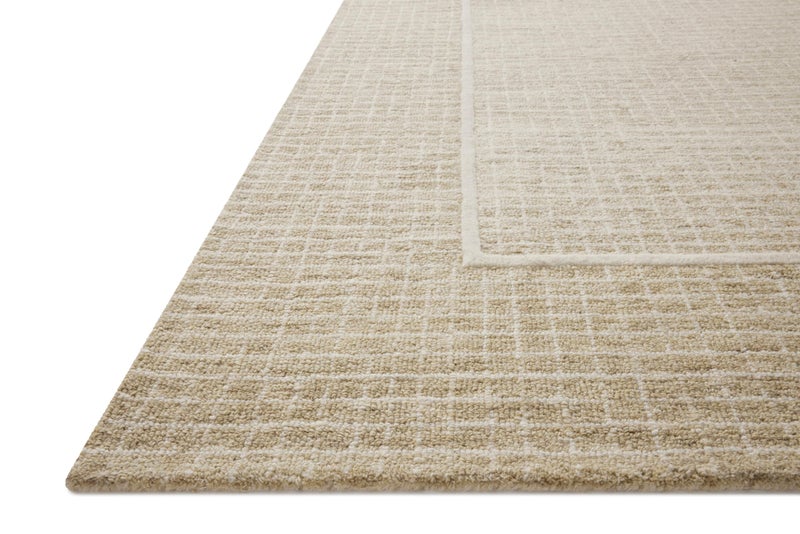 Loloi Chris Loves Julia Briggs Collection, Wheat & Ivory, 2'-6" x 9'-9" Runner Rug â€“ Minimal Gritted Design Area Rugs for Living Room Bedroom Entryway & Hallway No Shed High Traffic Home Decor Rug - Image 4