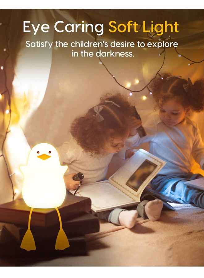 Rock Pow Night Light for Kids with 2 Color Changing Mode and Dimming Function, Rechargeable LED Night Light with 20 Minutes Timer and Tap Control Cute Duck Shape - Image 5