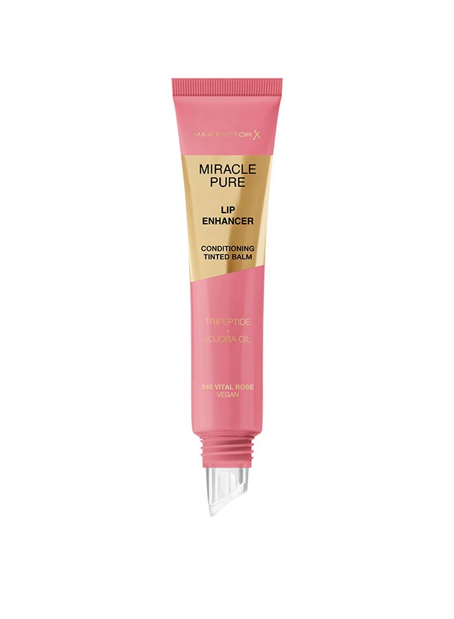 Max Factor Miracle Pure Lip Enhancer Hydrating Lip Balm - 040 - Vital Rose - Image 1