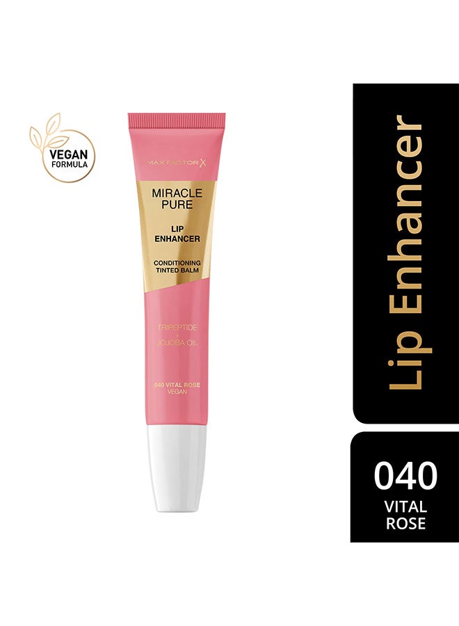 Max Factor Miracle Pure Lip Enhancer Hydrating Lip Balm - 040 - Vital Rose - Image 2