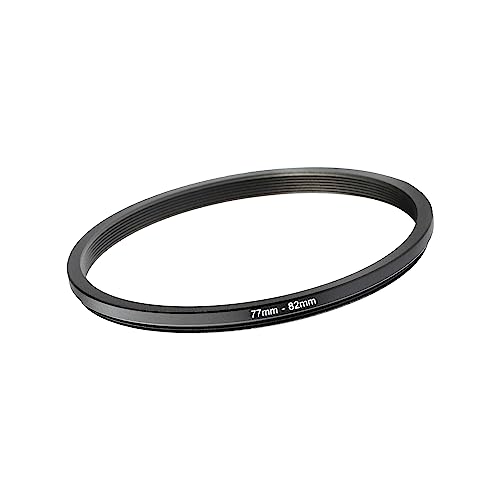 HIFFIN Camera Lens Step Up Filter Adapter Rings, 49-52, 52-55, 55-58, 58-62, 62-67, 67-72, 72-77, 77-82mm Metal Step Up Rings Kit with Anodized Aluminum Threaded Black Frame - Image 2