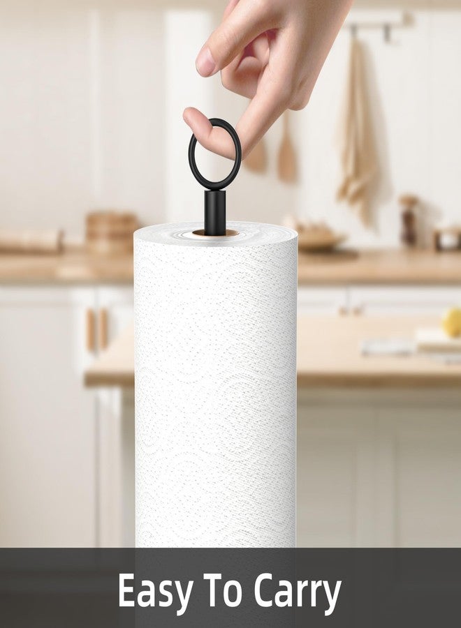 pickpiff Kitchen Roll Holder Black Standing, Kitchen Paper Towel Holder for Standard and Large Rolls for Kitchen and Dining Table Worktop, Kitchen Roll Holder No Drilling for Kitchen Storage & Organisation - Image 3