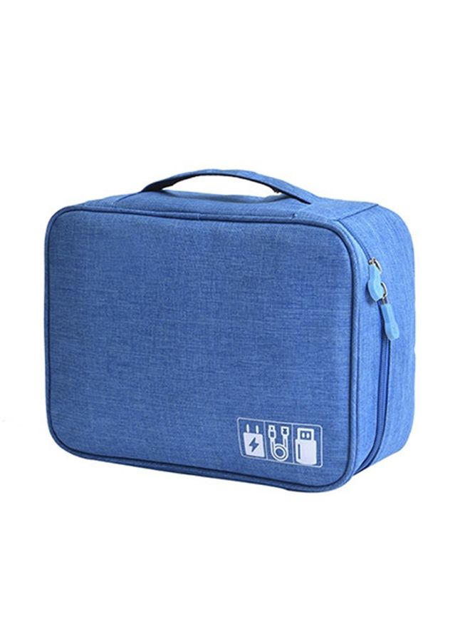 HuHa Digital Cable Bag Men Portable Travel Gadgets Pouch Power Cord Charger Headset Organizer(Sky blue)  - Image 1