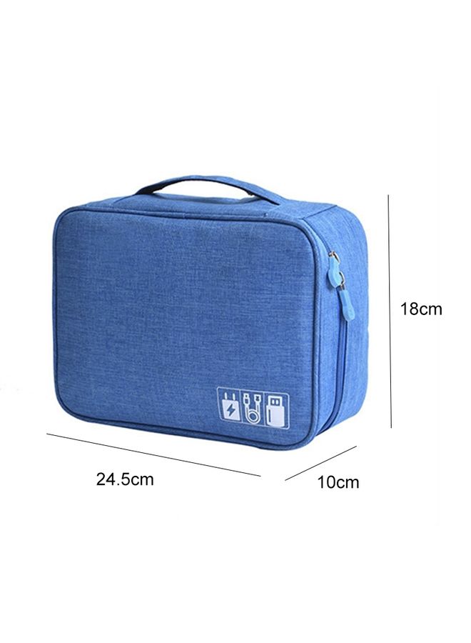 HuHa Digital Cable Bag Men Portable Travel Gadgets Pouch Power Cord Charger Headset Organizer(Sky blue)  - Image 2