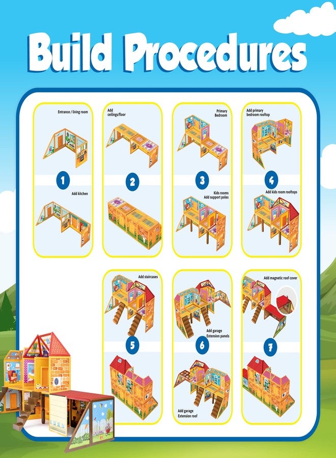 Playmags Magnetic Tiles Building Set, Dollhouse Pretend Play Toy, Creativity and Educational Magnet Blocks Stem Toys, Imaginative Birthday Gift for Kids Ages 3+ - Image 5