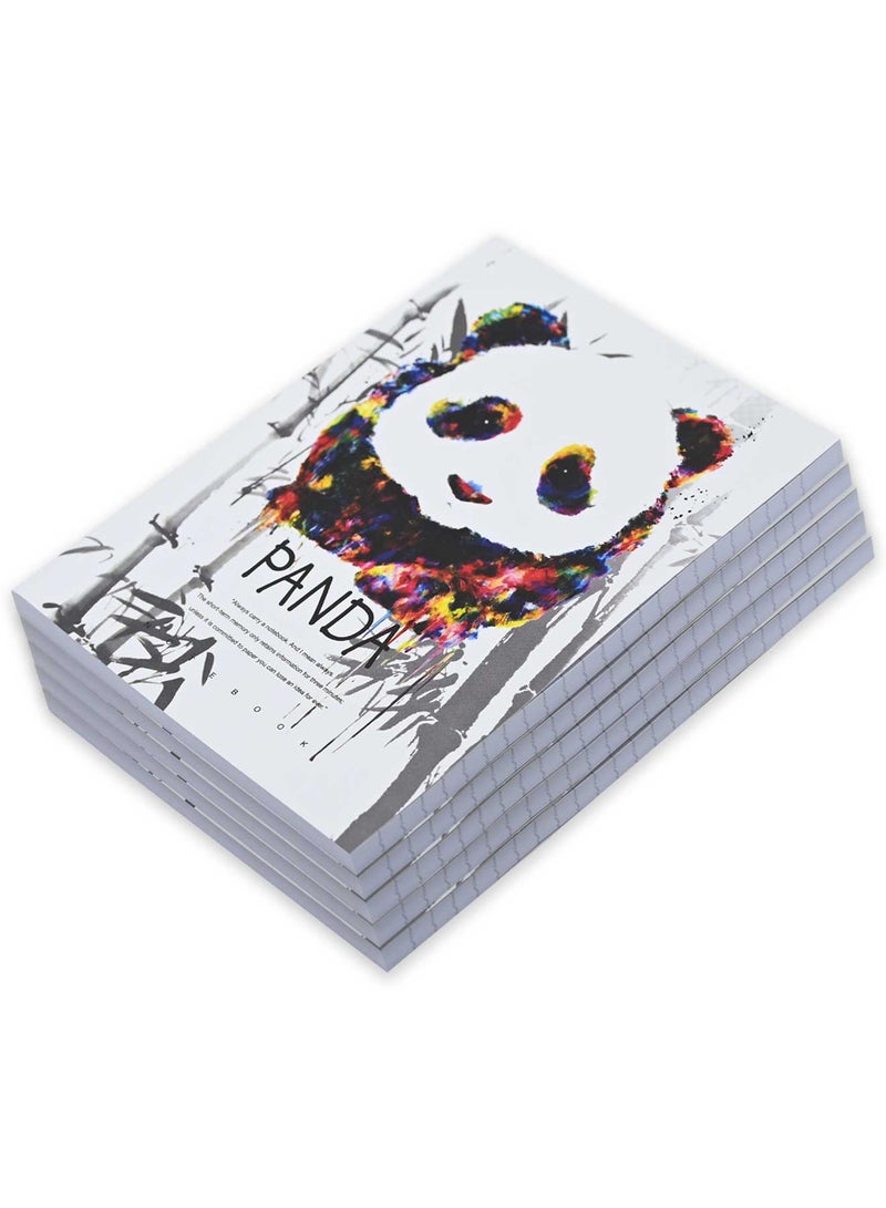FIS Pack Of 5 Soft Cover Notebook, 96 Sheets A5 Panda Design 1 -FSNBSCA596-PAN1 - Image 3