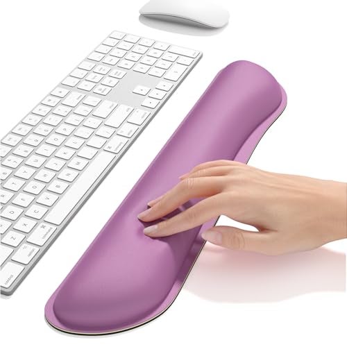 Dapesuom Enlarge Keyboard Wrist Rest, Memory Foam Keyboard Wrist Cushion for Computer Desk Mats Support, Pain Relief Ergonomic Mouse Pad Rests with Non-Slip Base for Gaming, Laptop, Radiant Orchid - Image 5