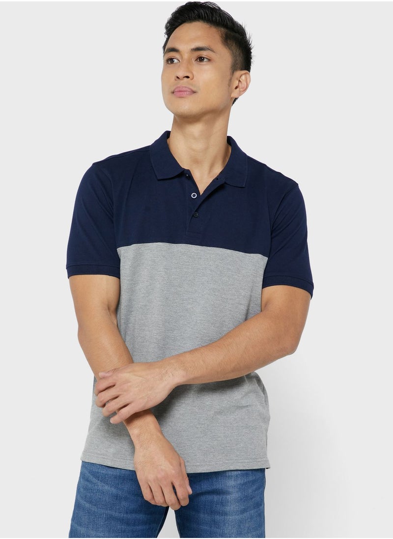 Seventy Five Colorblock Polo Shirt  - Image 1