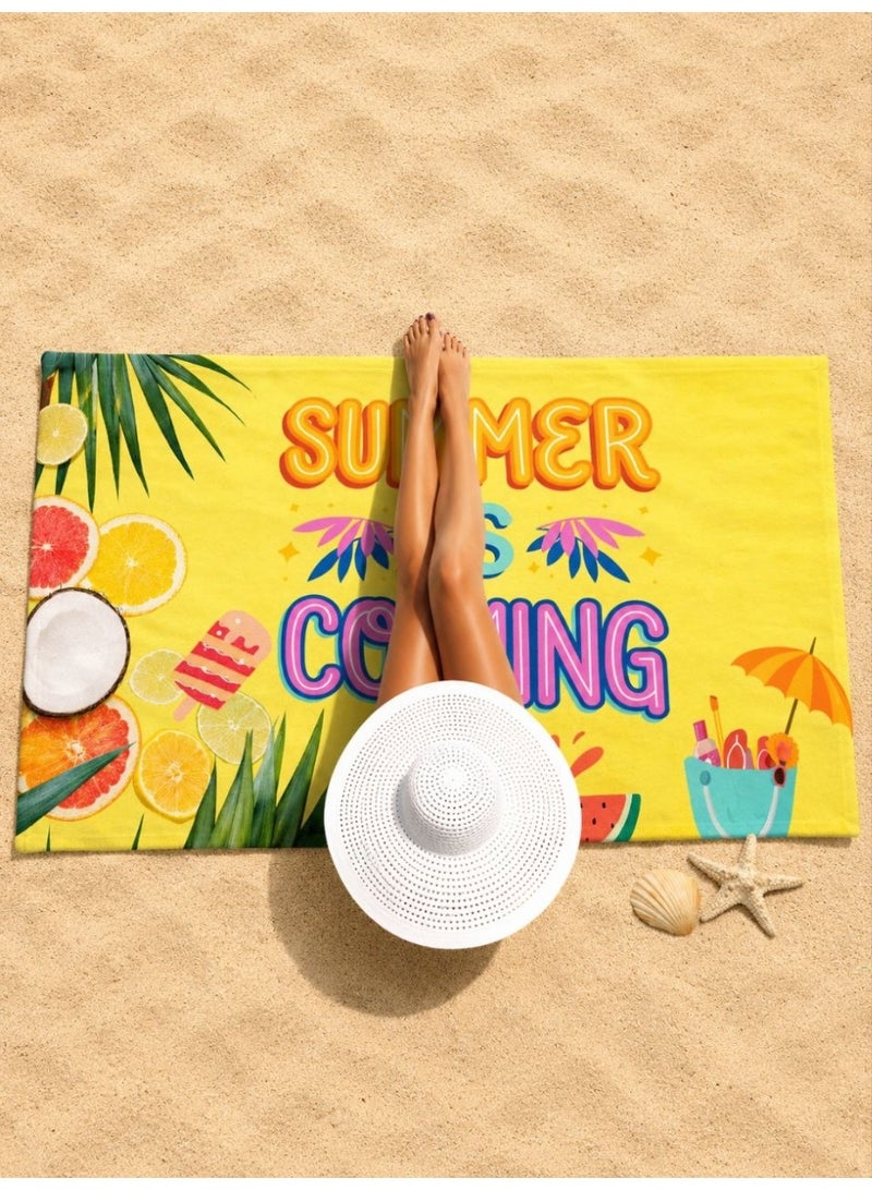 Microfiber Quick Dry Beach Blanket, Towel, Suitable For Swimming,Travel, Camping,Yoga Mat Outings Summer Beach Essentials - Image 1