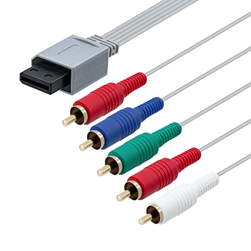 Mcbazel High Definition Wii Component Cable for Nintendo Wii HDTV AV Audio Video - Premium Wii Cables for Enhanced Gaming Experience with Crisp Visuals and Superior Sound Quality - Image 1
