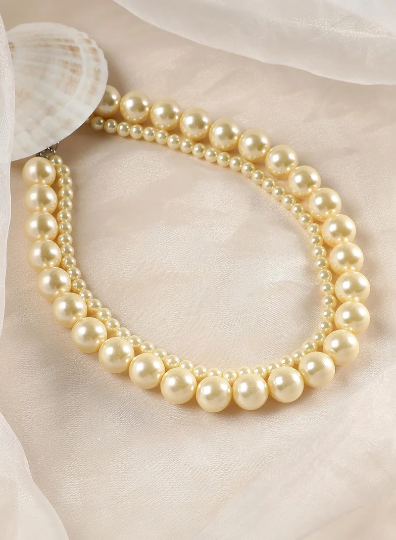 SOHI Brass Pearls Artificial Necklace Jewellery
