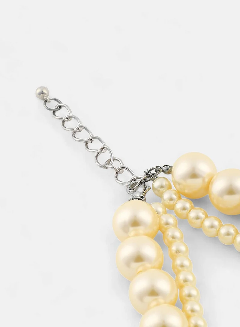 SOHI Brass Pearls Artificial Necklace Jewellery