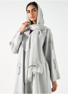 Hadiyath Al Madinah Floral Embellished Abaya - HM  - Image 2