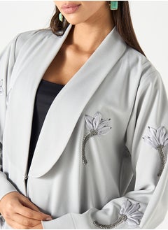 Hadiyath Al Madinah Floral Embellished Abaya - HM  - Image 3