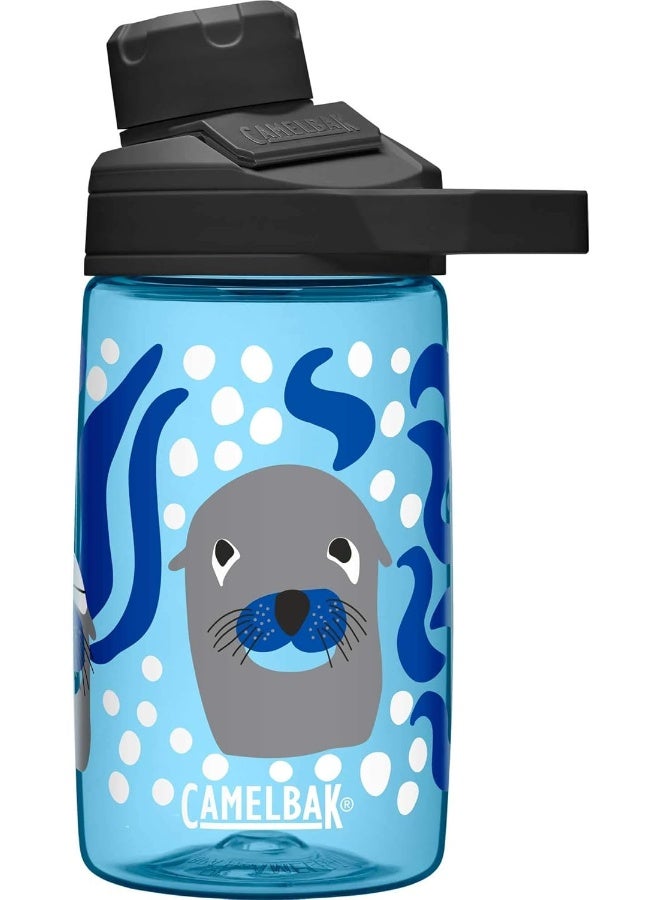 كاميلباك CamelBak Chute Mag Kids 14oz Water Bottle – Curious Sea Lions Design, Durable and Leak-Proof - Image 1