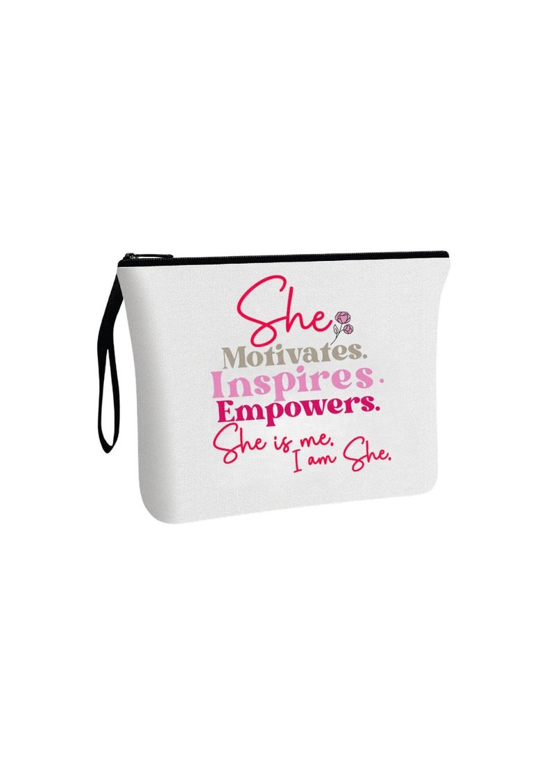 PRINTSHOP4ME International Women’s Day Cosmetic Bag–Durable And Travel-Friendly Toiletry Organizer–Gift For Women’s Day Events And Parties–Inspirational Women’s Themed Makeup Pouch - Image 1