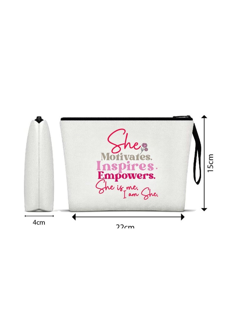 PRINTSHOP4ME International Women’s Day Cosmetic Bag–Durable And Travel-Friendly Toiletry Organizer–Gift For Women’s Day Events And Parties–Inspirational Women’s Themed Makeup Pouch - Image 2