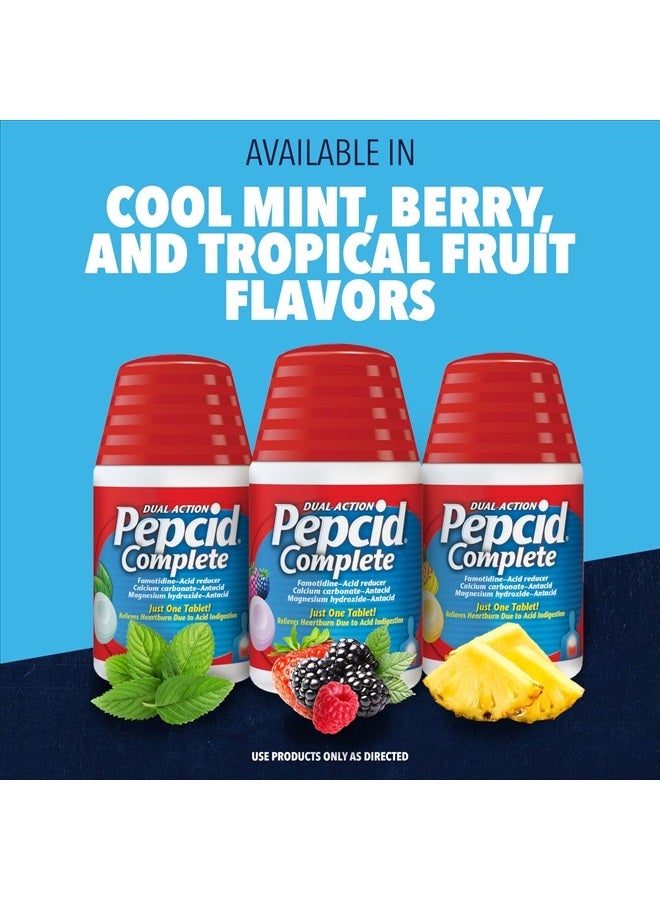 Pepcid Complete Acid Reducer + Antacid Chewable Tablets, Heartburn Relief, Berry, 25 Count - Image 4