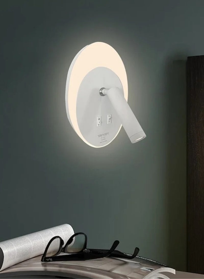 LED Interior Indoor Modern Light Rotatable Wall Lighting White - Image 2