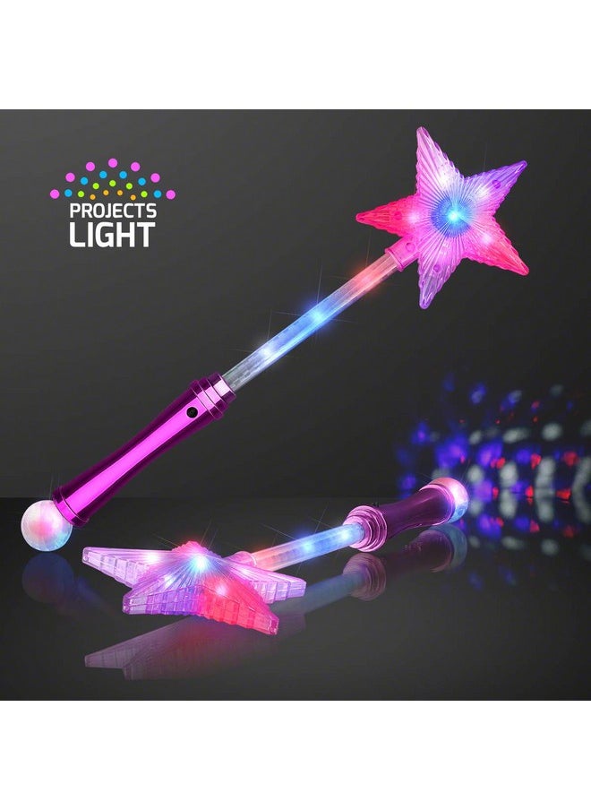 FlashingBlinkyLights - FlashingBlinkyLights Pink Super Star Princess LED Light Up Magic Wand for Kids - Image 1