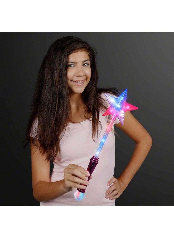 FlashingBlinkyLights - FlashingBlinkyLights Pink Super Star Princess LED Light Up Magic Wand for Kids - Image 1