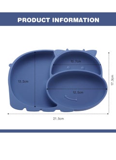 iMissiu Baby Silicone Feeding Set, Toddler Plates with Suction, Toddler Plates for Kids Self Feeding, Food Grade Silicone Plates  - Image 4