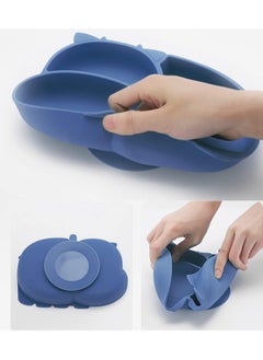 iMissiu Baby Silicone Feeding Set, Toddler Plates with Suction, Toddler Plates for Kids Self Feeding, Food Grade Silicone Plates  - Image 5